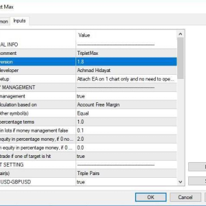 Triplet EA 3 pair hedging ea